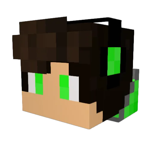 Lacso Minecraft avatar head, 3D render