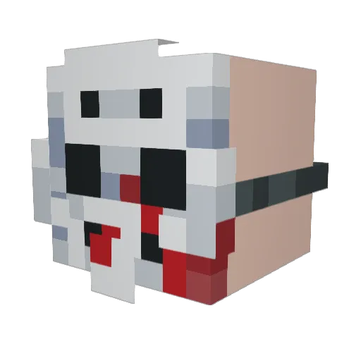 Lactate Minecraft avatar head, 3D render