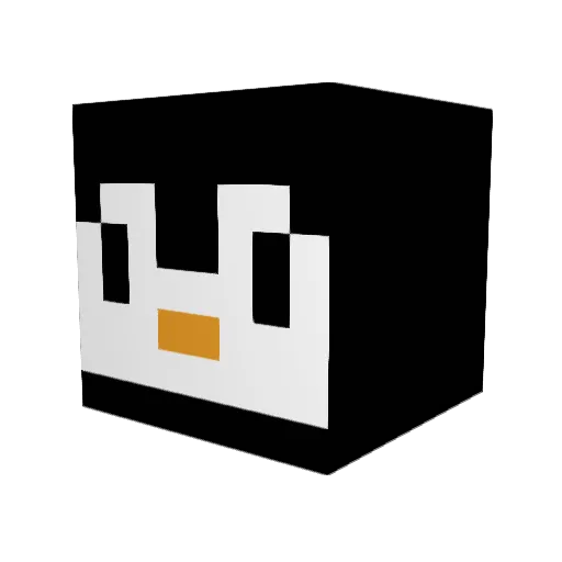 LactatingPenguin Minecraft avatar head, 3D render
