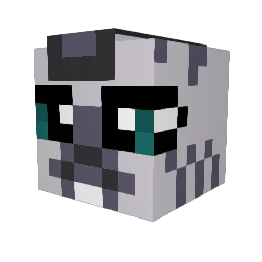 Lactopi Minecraft avatar head, 3D render