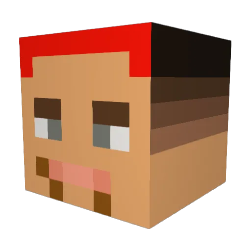 LacyLuvsMen Minecraft avatar head, 3D render