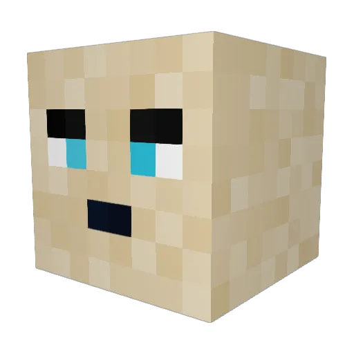 LaddPappa Minecraft avatar head, 3D render