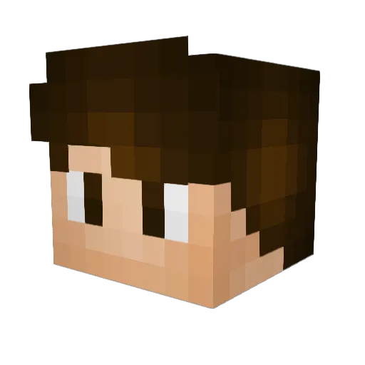 Ladderetho Minecraft avatar head, 3D render