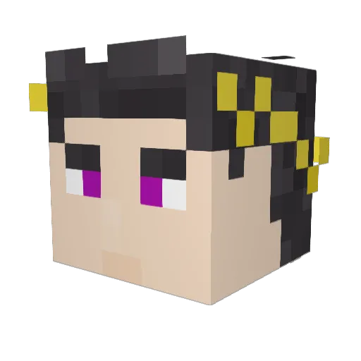 Ladderring Minecraft avatar head, 3D render