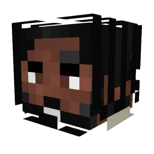Ladeo Minecraft avatar head, 3D render