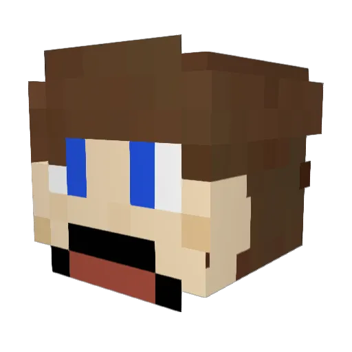 Ladibo Minecraft avatar head, 3D render