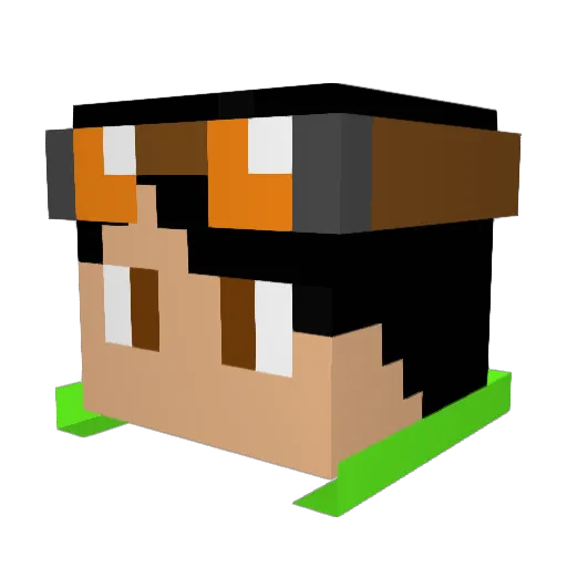 Ladiesman99 Minecraft avatar head, 3D render
