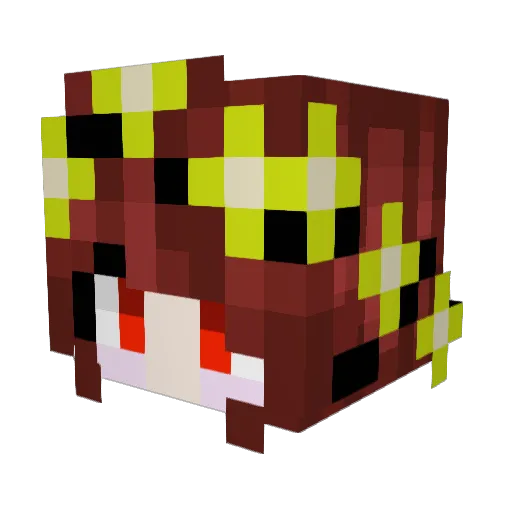 Ladmer Minecraft avatar head, 3D render