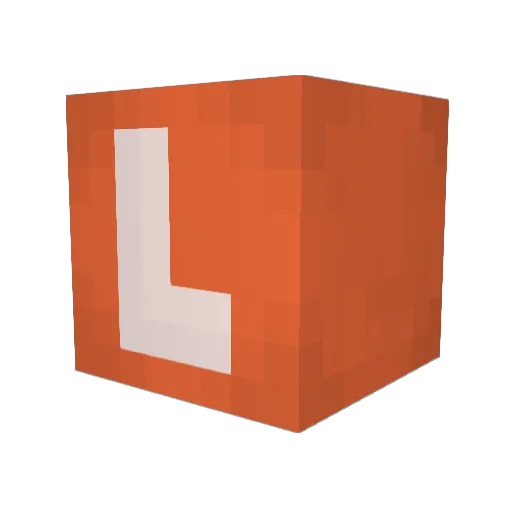 Ladnobek Minecraft avatar head, 3D render