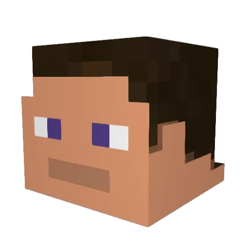 Ladriq Minecraft avatar head, 3D render