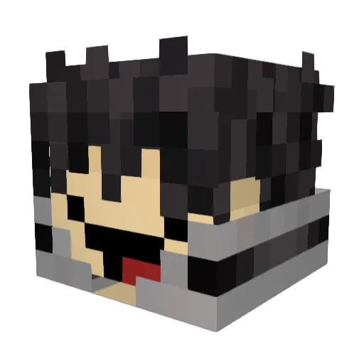 Ladrux Minecraft avatar head, 3D render