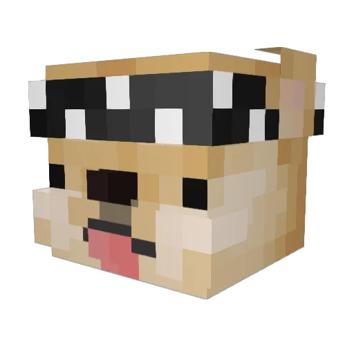 Ladunette Minecraft avatar head, 3D render