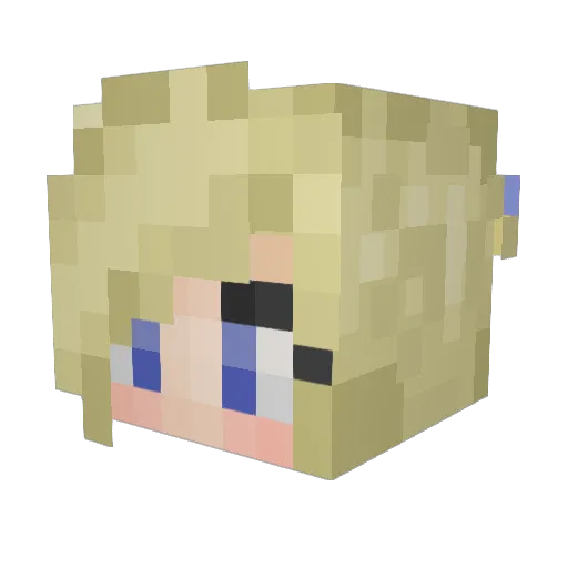 Lady123454321 Minecraft avatar head, 3D render