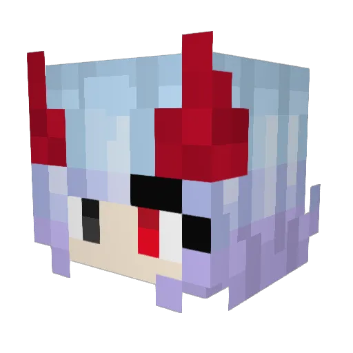 Lady321 Minecraft avatar head, 3D render