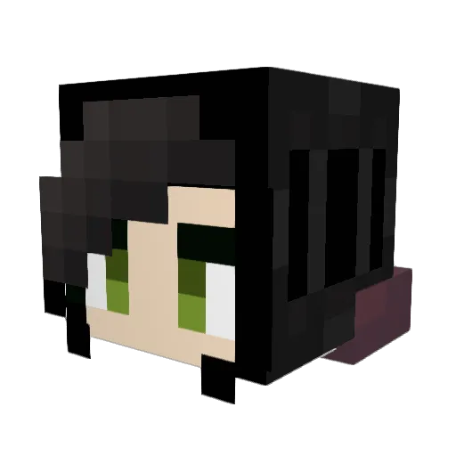LadyAcheron Minecraft avatar head, 3D render