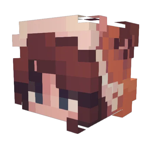 LadyAlistair Minecraft avatar head, 3D render