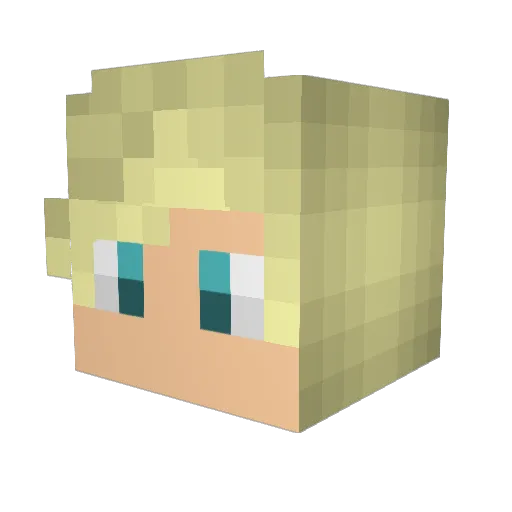 LadyBeebop Minecraft avatar head, 3D render