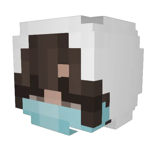 LadyBinks Minecraft avatar head, 3D render