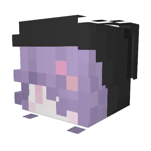 LadyBizarre Minecraft avatar head, 3D render
