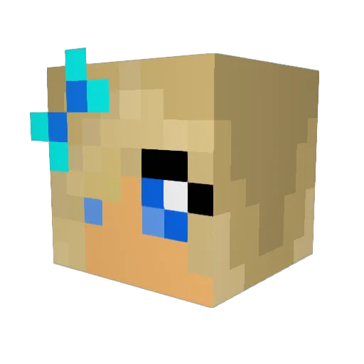 LadyBrittani Minecraft avatar head, 3D render