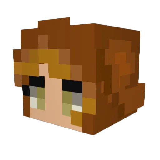 LadyCalantha Minecraft avatar head, 3D render