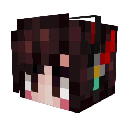 LadyCaps Minecraft avatar head, 3D render