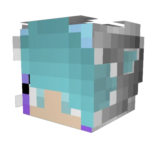 LadyChaos84 Minecraft avatar head, 3D render