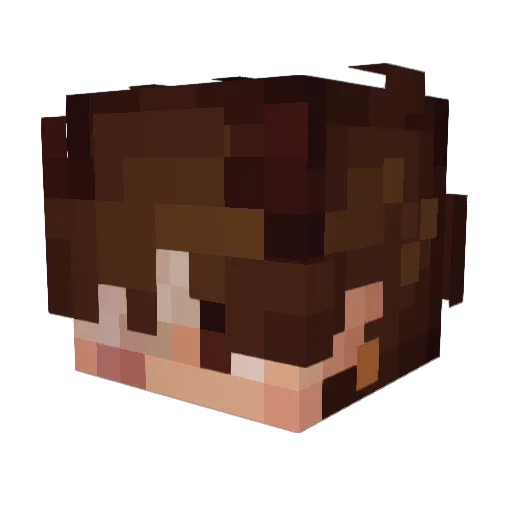 LadyChari Minecraft avatar head, 3D render