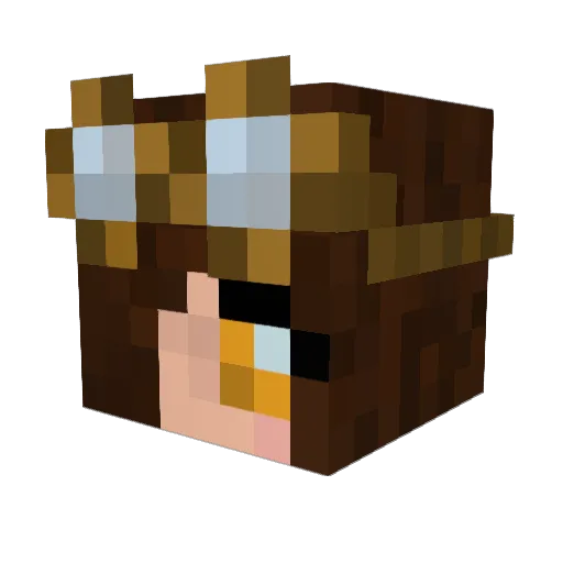 LadyChi Minecraft avatar head, 3D render