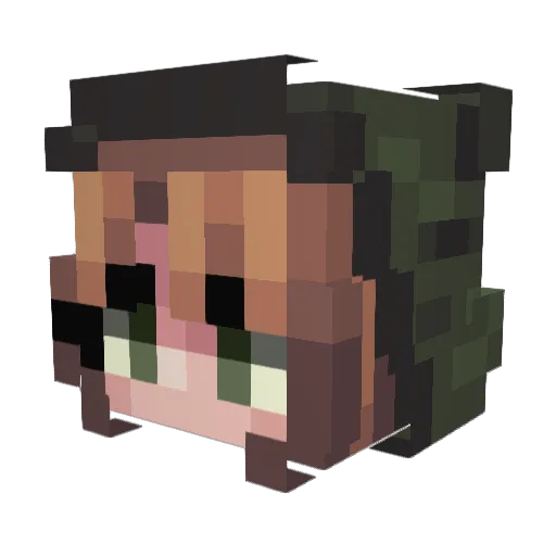 LadyCoKane Minecraft avatar head, 3D render