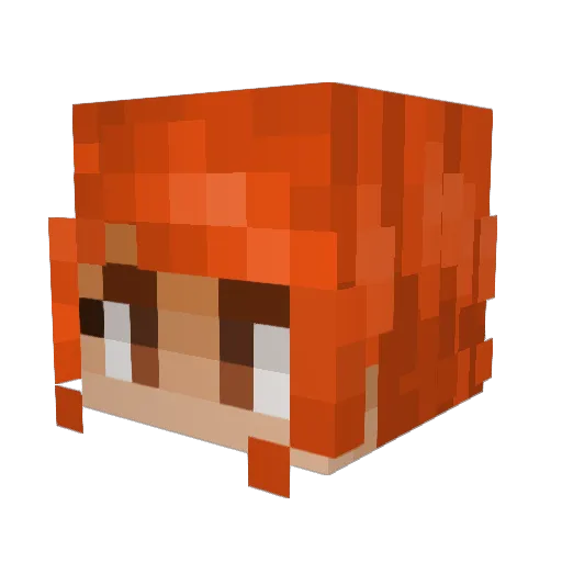 LadyCoisa Minecraft avatar head, 3D render