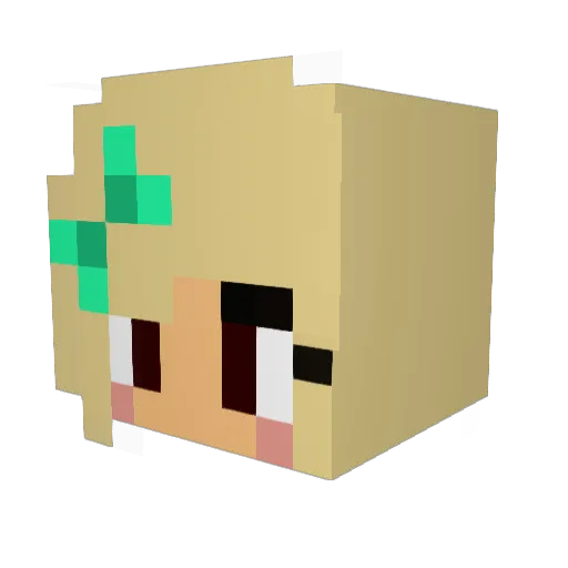 LadyCrafter326 Minecraft avatar head, 3D render