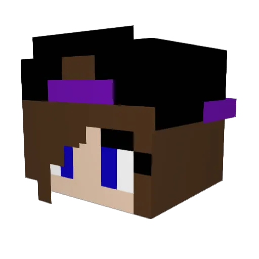 LadyCrazy Minecraft avatar head, 3D render