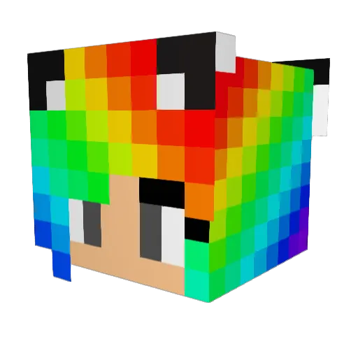 LadyCreeper87 Minecraft avatar head, 3D render