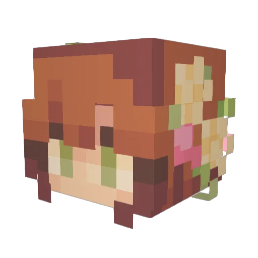 LadyDarthBaker Minecraft avatar head, 3D render