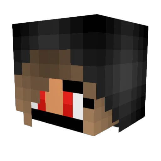 LadyDiamondTV Minecraft avatar head, 3D render