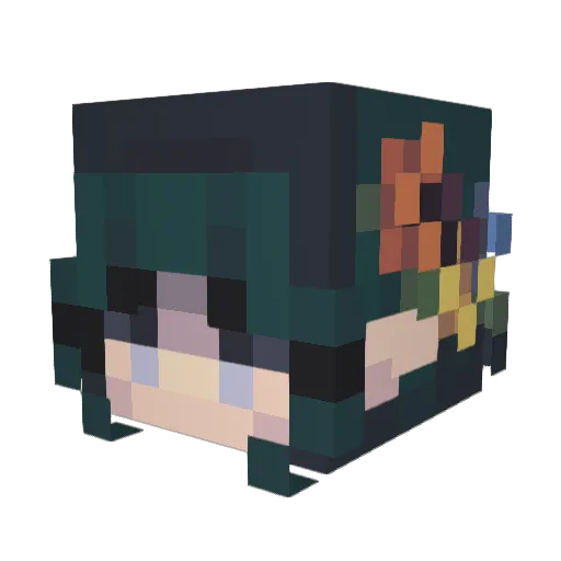 LadyDian Minecraft avatar head, 3D render
