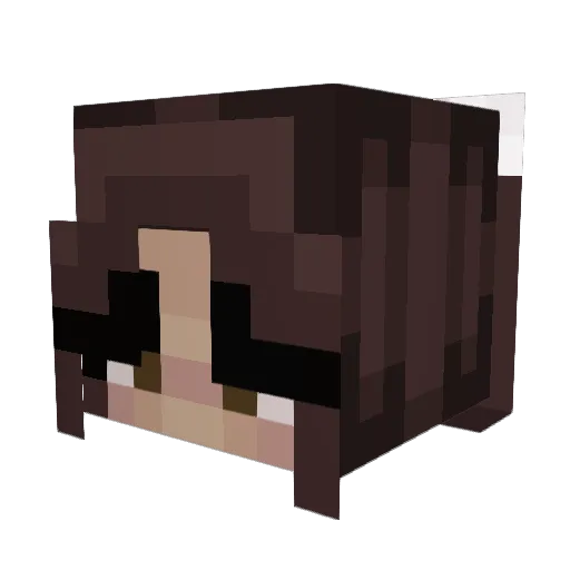LadyEebs Minecraft avatar head, 3D render