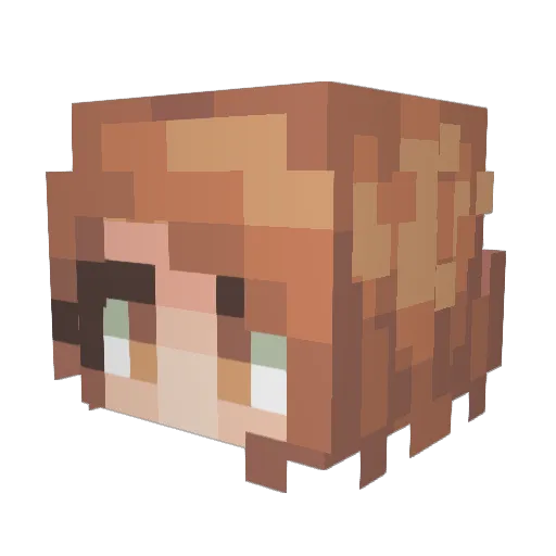 LadyElaine Minecraft avatar head, 3D render