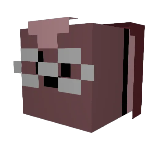 LadyElly Minecraft avatar head, 3D render