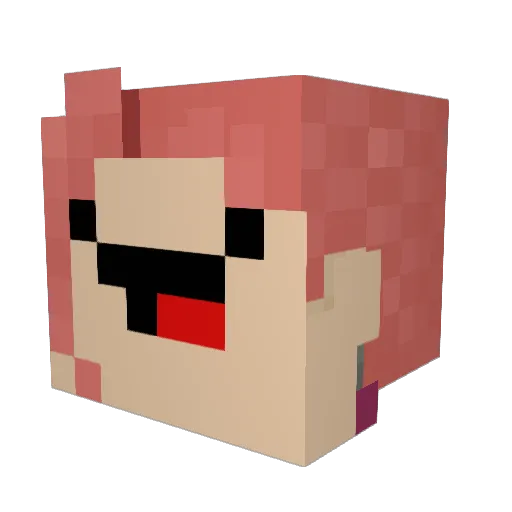 LadyEvasca Minecraft avatar head, 3D render