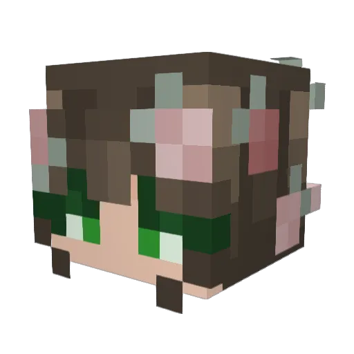 LadyGreebal Minecraft avatar head, 3D render