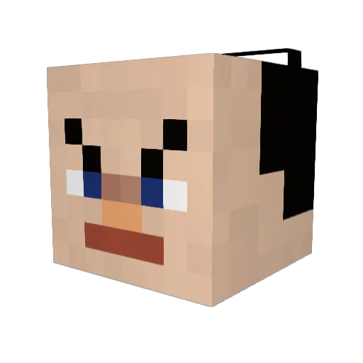LadyJBay Minecraft avatar head, 3D render