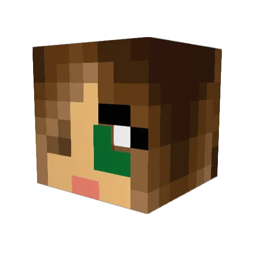 LadyJeana Minecraft avatar head, 3D render