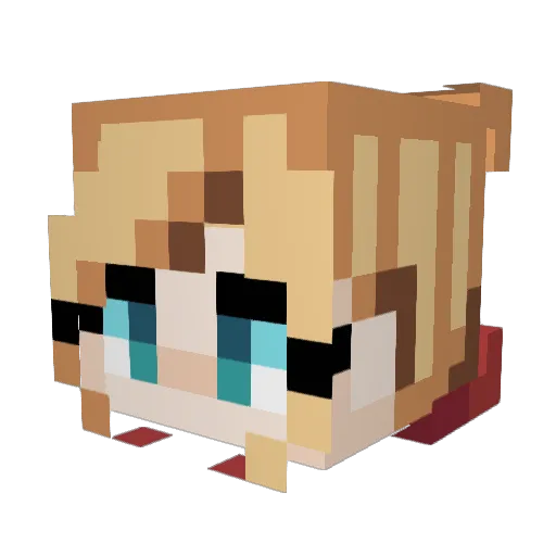 LadyJessus Minecraft avatar head, 3D render