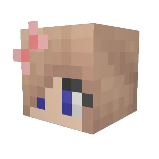 LadyJoanne Minecraft avatar head, 3D render