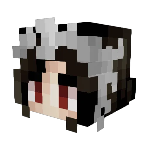 LadyK23 Minecraft avatar head, 3D render