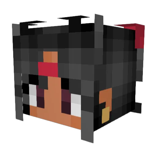 LadyKavorka Minecraft avatar head, 3D render