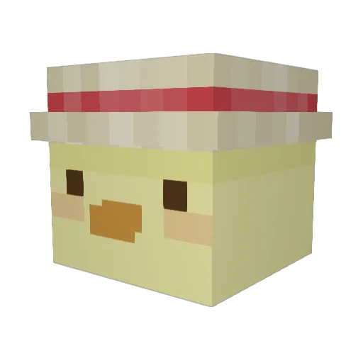 LadyKayTee Minecraft avatar head, 3D render