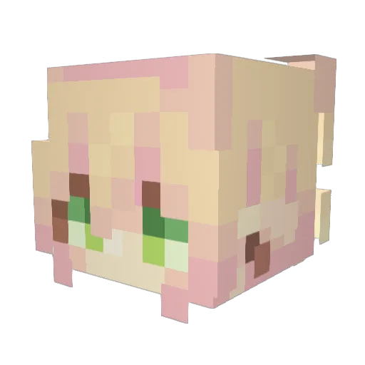 LadyKeesa Minecraft avatar head, 3D render
